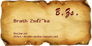 Brath Zsóka névjegykártya